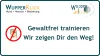 Durchgestrichene Faust und Text "Wir zeigen Dir den Weg"