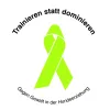 Logo des Netzwerkes Trainieren statt dominieren mit einer grünen Schleife